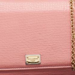 Pre Owned Dolce & Gabbana Multicolor Leather Sicily Lipstick Wallet on Chain