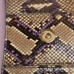 Pre Owned Dolce & Gabbana Multicolor Mixed Exotic and Leather Small Miss Sicily Top Handle Bag