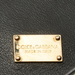 مملوكة مسبقًا Dolce & Gabbana Black/Brown Leopard Print Coated Canvas and Leather Sicily 62 Tote