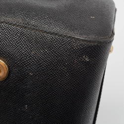 Dolce & Gabbana Black Leather Medium Miss Sicily Top Handle Bag