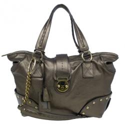 Pre Owned Dolce and Gabbana Bronze Leather Hobo