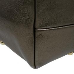 Pre Owned Dolce and Gabbana Bronze Leather Hobo