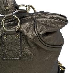 Pre Owned Dolce and Gabbana Bronze Leather Hobo