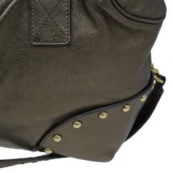 Pre Owned Dolce and Gabbana Bronze Leather Hobo