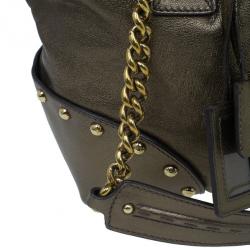 Pre Owned Dolce and Gabbana Bronze Leather Hobo