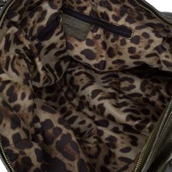 Pre Owned Dolce and Gabbana Bronze Leather Hobo