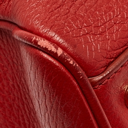 مملوكة مسبقًا Dolce & Gabbana Red Leather Miss Sicily Tote