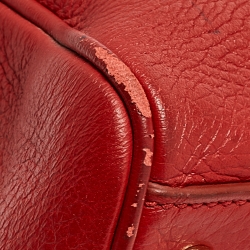مملوكة مسبقًا Dolce & Gabbana Red Leather Miss Sicily Tote