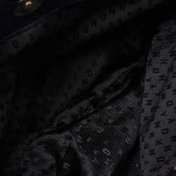 DKNY Navy Blue Leather Zip Crossbody Bag