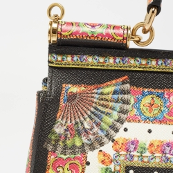 Pre Owned حقيبة دولتشي أند غابانا ميس سيسيلي تشوس لوف متوسطة بيد علوية جلد أحمر