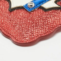 Pre Owned Dolce & Gabbana Multicolor Leather DG Boom Zip Purse