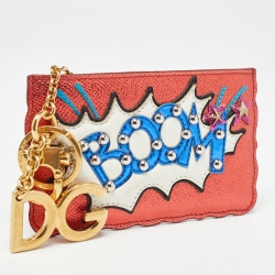 Pre Owned Dolce & Gabbana Multicolor Leather DG Boom Zip Purse