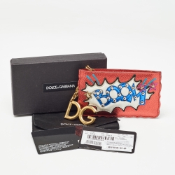 Pre Owned Dolce & Gabbana Multicolor Leather DG Boom Zip Purse
