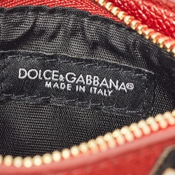 Pre Owned Dolce & Gabbana Multicolor Leather DG Boom Zip Purse
