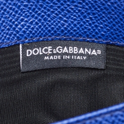 Pre Owned Dolce & Gabbana Blue Leather Miss Sicily Wallet on Chain