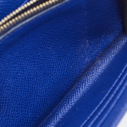 Pre Owned Dolce & Gabbana Blue Leather Miss Sicily Wallet on Chain