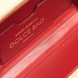 Pre Owned Dolce & Gabbana Gold Leather Cioccolato Dole Box Bag