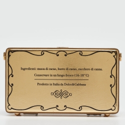 Pre Owned Dolce & Gabbana Gold Leather Cioccolato Dole Box Bag