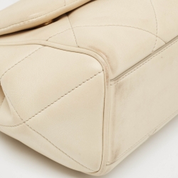 مملوكة مسبقًا Dolce & Gabbana Beige Leather Small Miss Sicily Top Handle Bag