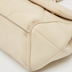 مملوكة مسبقًا Dolce & Gabbana Beige Leather Small Miss Sicily Top Handle Bag