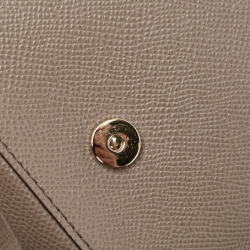 Pre Owned Dolce & Gabbana Grey Leather Small Love Sicily Top Handle Bag