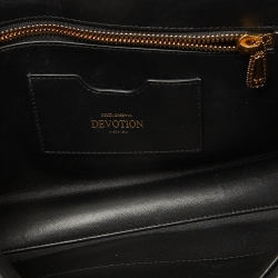 Pre Owned Dolce & Gabbana Black Quilted Nappa Leather Large Devotion Shoulder Bag