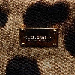 Dolce & Gabbana Beige Raffia Crystal Embellished Chain Clutch