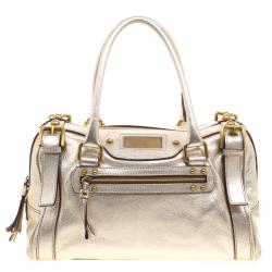 Dolce and Gabbana Silver Leather Miss Easy Way Boston Bag