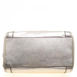 Dolce and Gabbana Silver Leather Miss Easy Way Boston Bag