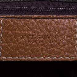 Dolce and Gabbana Silver Leather Miss Easy Way Boston Bag