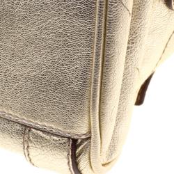 Dolce and Gabbana Silver Leather Miss Easy Way Boston Bag