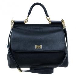 مملوكة مسبقًا Dolce and Gabbana Black Miss Sicily Tote