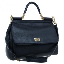 مملوكة مسبقًا Dolce and Gabbana Black Miss Sicily Tote