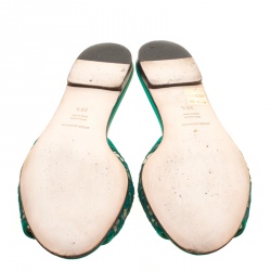 Pre Owned سلايد دولتشي أند غابانا صوفيا منقوش دانتيل أسود مقاس 39.5