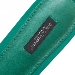 Pre Owned سلايد دولتشي أند غابانا صوفيا منقوش دانتيل أسو د مقاس 39.5