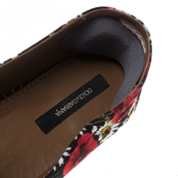 مملوكة مسبقًا حذاء إسبادريل دولتشي آند غابانا قماش طباعة الليمون متعدد الألوان نعل سميك مقاس 38