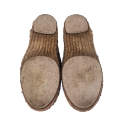 مملوكة مسبقًا حذاء اسبادريل دولتشي أند غابانا مزخرف مورد سليب أون دانتيل أسود مقاس 40