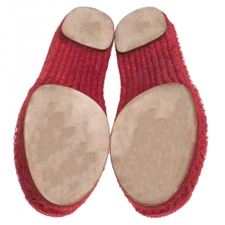 Pre Owned Dolce & Gabbana Multicolor Leather Espadrille Loafers Size 38