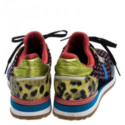 Pre Owned حذاء رياضي دولتشي أند غابانا ميكس أند ماتش جلد و شبكة متعدد الألوان مقاس 37