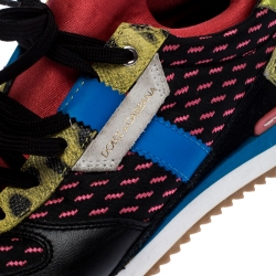 Pre Owned حذاء رياضي دولتشي أند غابانا ميكس أند ماتش جلد و شبكة متعدد الألوان مقاس 37