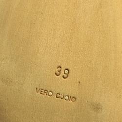 Pre Owned Dolce and Gabbana Green Pointed Toe Paillettes Slingback Sandals Size 39