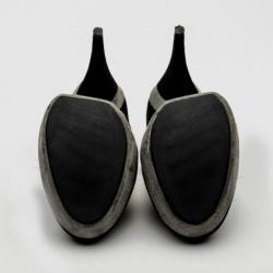 مملوكة مسبقًا Dolce and Gabbana Black Suede Mary Jane Buckle Platform Pumps Size 39