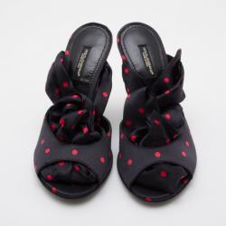 Pre Owned Dolce and Gabbana Polka Dot Wedges Size 36