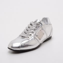 Pre Owned Dolce and Gabbana Limited Edition Silver Trainers Size 36.5