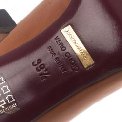 مملوكة مسبقًا Dolce and Gabbana Beige Leather Pointed Toe Buckle Pumps Size 39.5