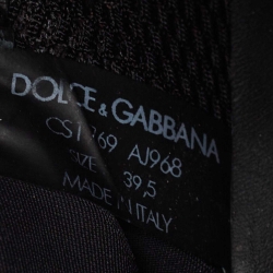 Pre Owned Dolce & Gabbana Black Mesh and Neoprene NS1 Sneakers Size 39.5