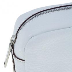 Pre Owned Dolce and Gabbana White Pebbled Leather Cosmetics Case