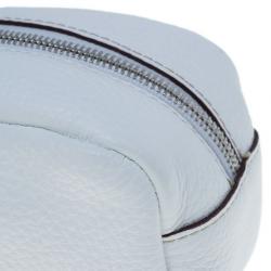 Pre Owned Dolce and Gabbana White Pebbled Leather Cosmetics Case