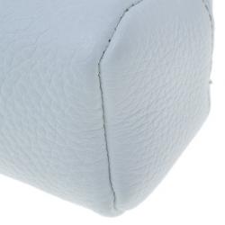 Pre Owned Dolce and Gabbana White Pebbled Leather Cosmetics Case