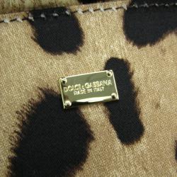 مملوكة مسبقًا حقيبة سفر دولتشي أند غابانا ناعمة جلد عجل خضراء داكنة